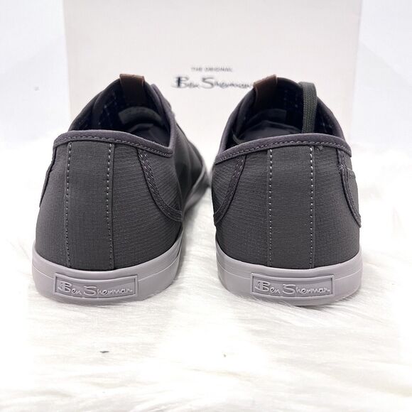 Ben Sherman Men’s Conall Lo Sneakers Charcoal Nylon Size 11.5 - Picture 7 of 12